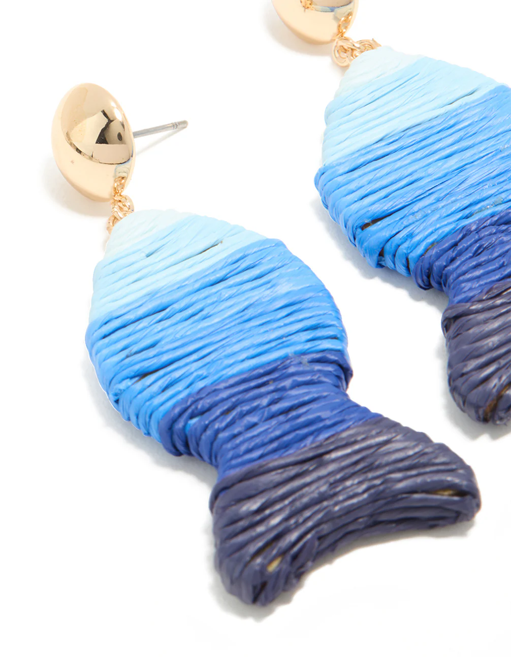 2683-blue-raffia-fish-stud-drop-earrings-4.webp Blue Raffia Fish Stud Drop Earrings