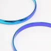 Blue Shiny Smooth 58mm Hoop Earrings