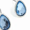 Blue Teardrop Stud Earrings