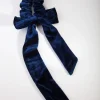 Blue Velvet Scarf Scrunchie