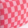 2708-blush-checkered-cosmetic-case-3.webp Blush Checkered Cosmetic Case