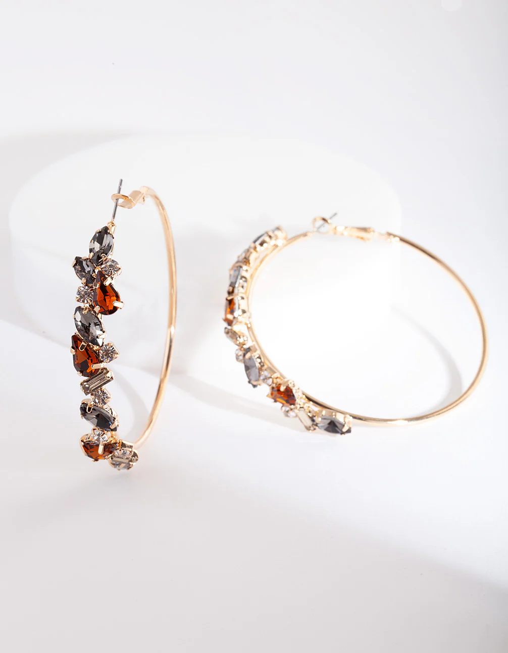 271-gold-neutral-stone-cluster-hoop-earrings-1.webp Gold Neutral Stone Cluster Hoop Earrings