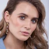 271-gold-neutral-stone-cluster-hoop-earrings-2.webp Gold Neutral Stone Cluster Hoop Earrings