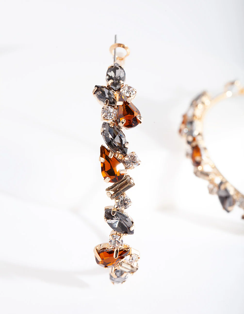 271-gold-neutral-stone-cluster-hoop-earrings-4.webp Gold Neutral Stone Cluster Hoop Earrings
