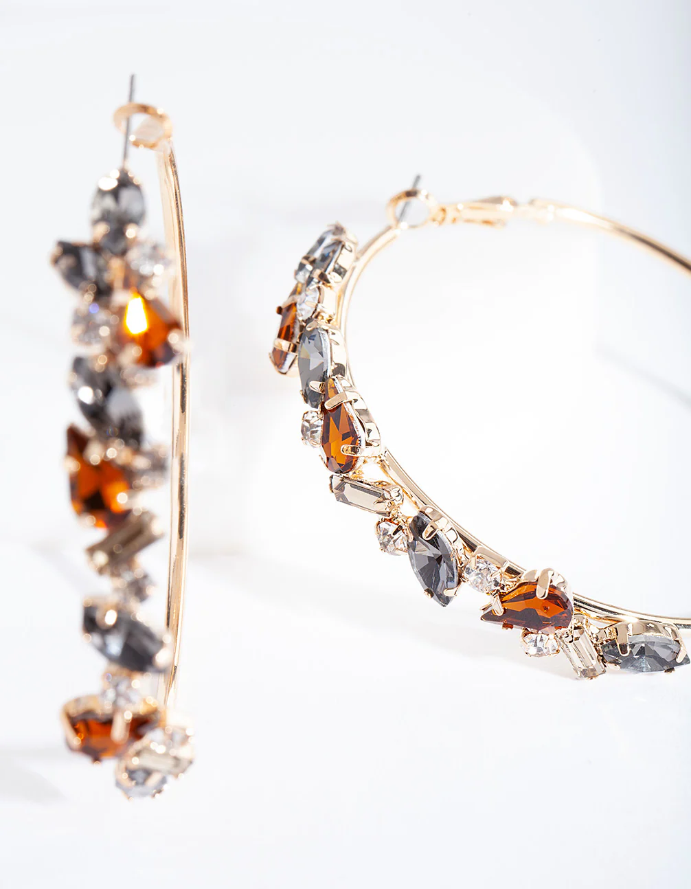 271-gold-neutral-stone-cluster-hoop-earrings-5.webp Gold Neutral Stone Cluster Hoop Earrings