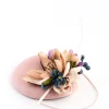 2714-blush-fabric-pillbox-with-floral-quill-detail-1.webp Blush Fabric Pillbox With Floral & Quill Detail