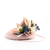2714-blush-fabric-pillbox-with-floral-quill-detail-3.webp Blush Fabric Pillbox With Floral & Quill Detail