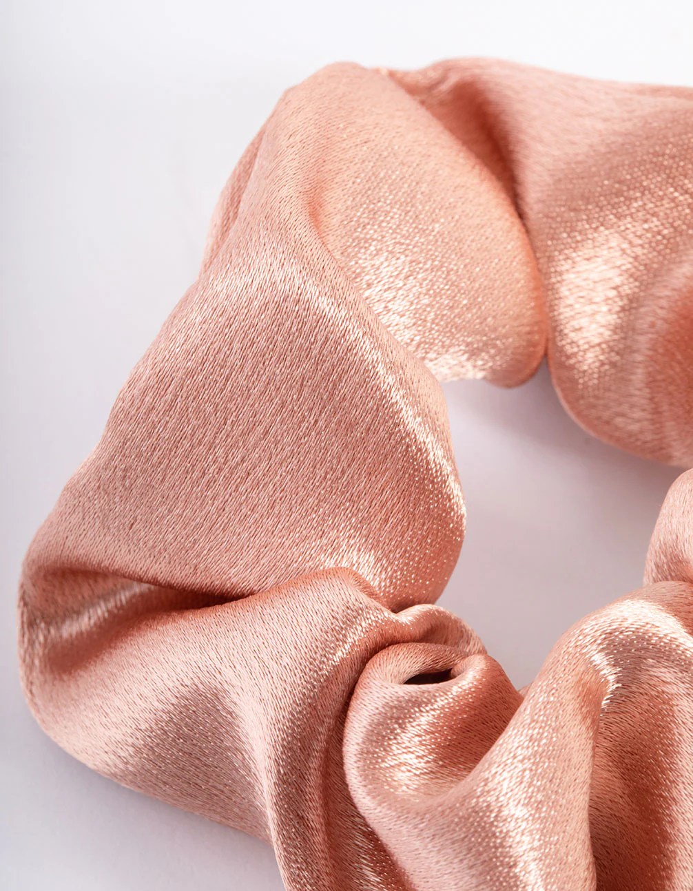 2716-blush-fabric-satin-scrunchie-3.webp Blush Fabric Satin Scrunchie