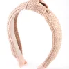 Blush Fabric Woven Knot Headband