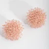 Blush Faceted Flower Earrings