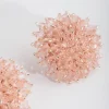 Blush Faceted Flower Earrings
