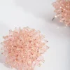 Blush Faceted Flower Earrings