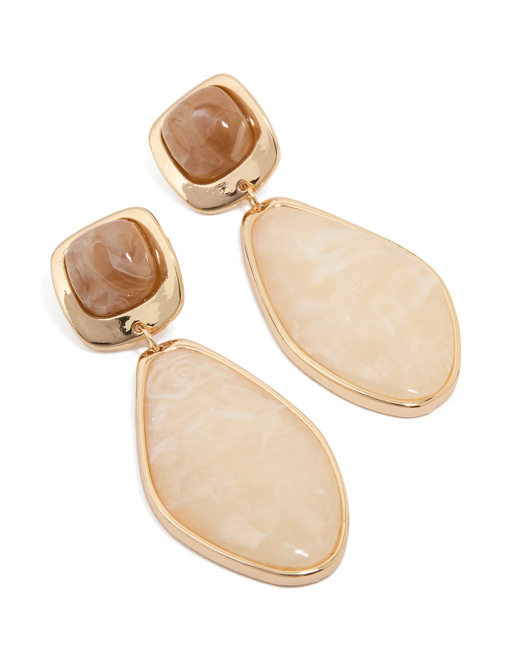273-gold-organic-stone-diamond-shaped-drop-earrings-1.webp Gold Organic Stone Diamond-Shaped Drop Earrings