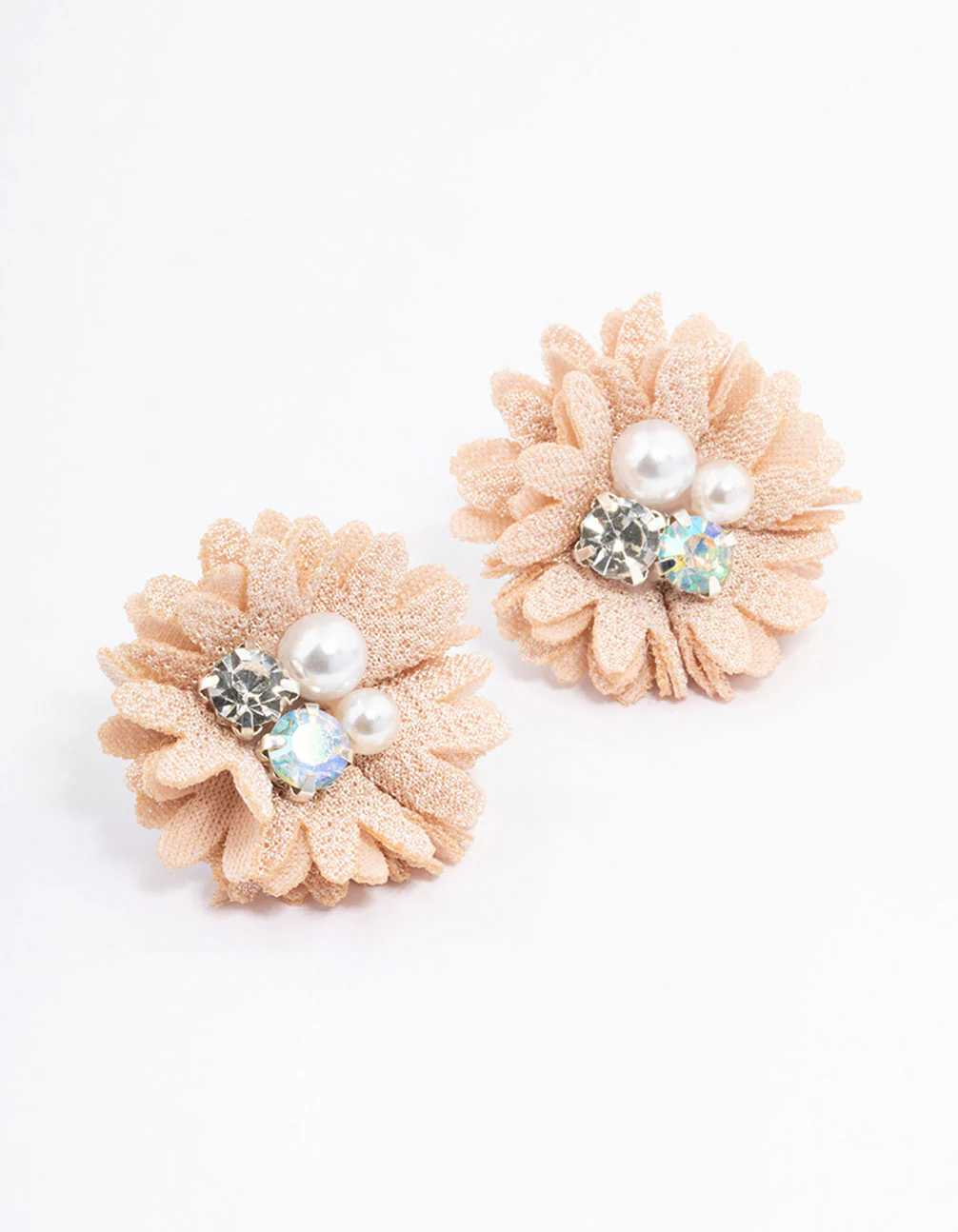 2735-blush-pearl-diamante-flower-stud-earrings-1.webp Blush Pearl & Diamante Flower Stud Earrings