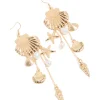 275-gold-pearl-multi-shell-drop-earrings-2.webp Gold Pearl & Multi Shell Drop Earrings
