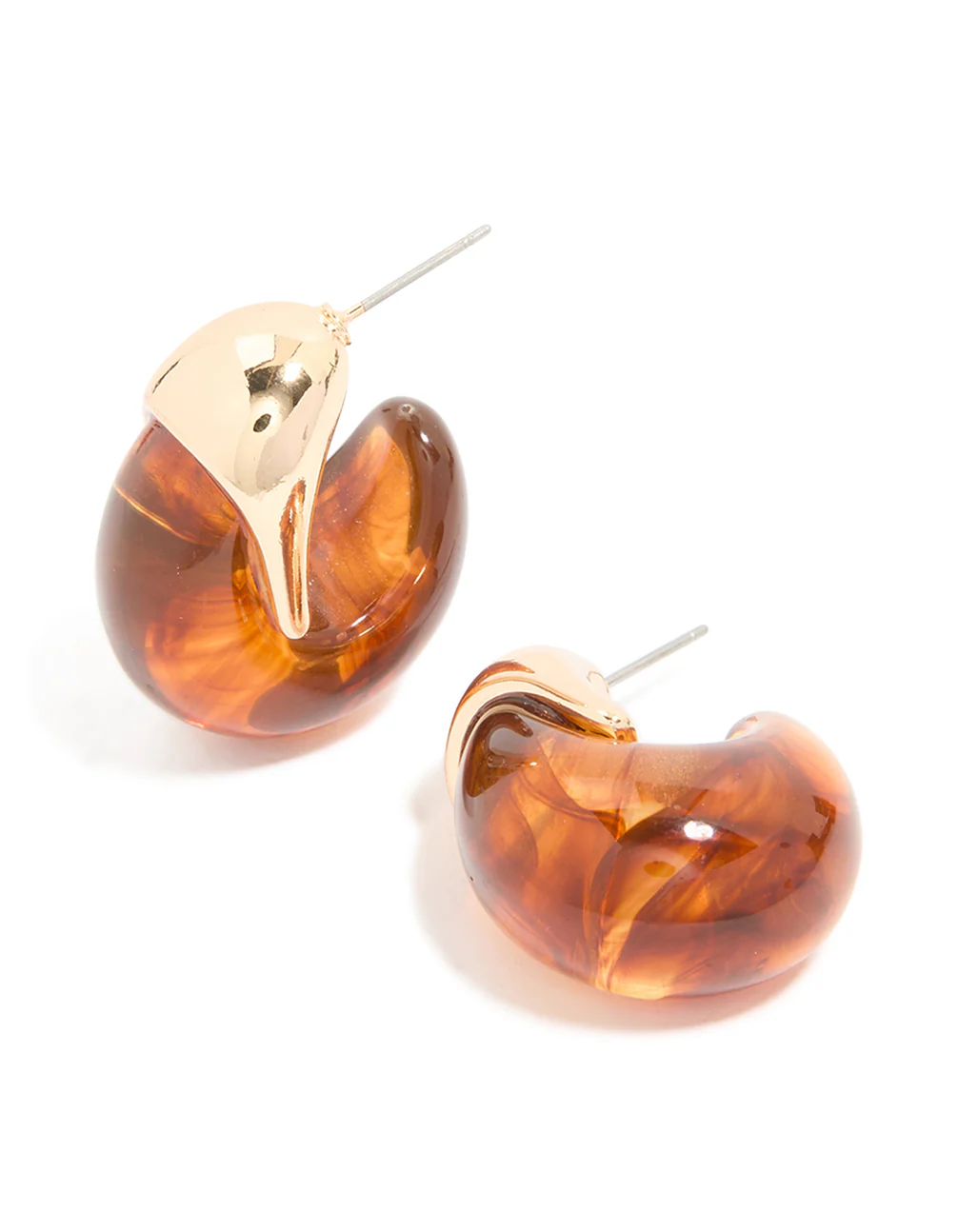 2761-brown-acrylic-chunky-curved-stud-earrings-1.webp Brown Acrylic Chunky Curved Stud Earrings
