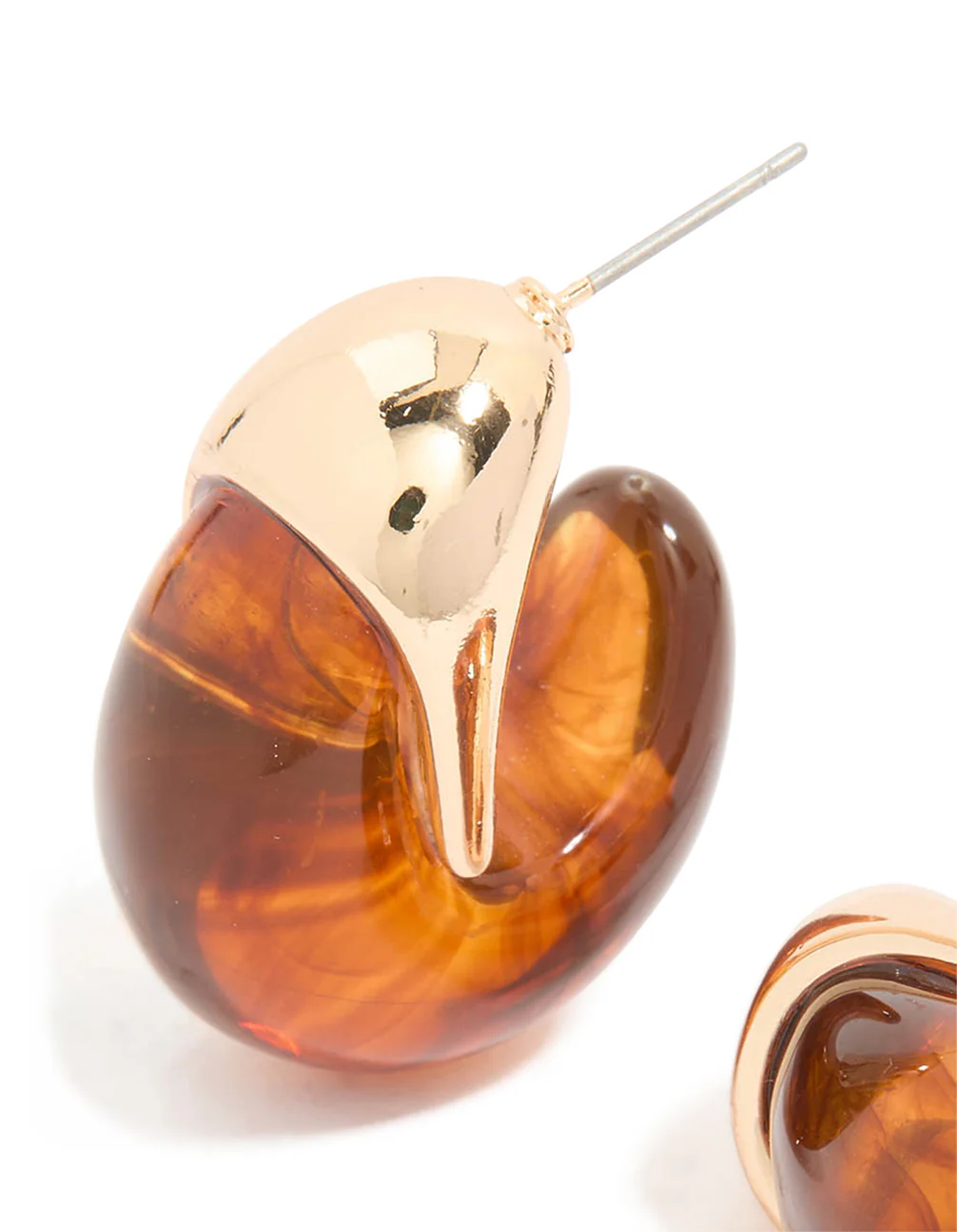 2761-brown-acrylic-chunky-curved-stud-earrings-4.webp Brown Acrylic Chunky Curved Stud Earrings
