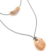 2765-brown-acrylic-pebble-cord-layered-necklace-1.webp Brown Acrylic Pebble Cord Layered Necklace