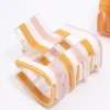 Brown Acrylic Stripe Hair Claw Clip Pack