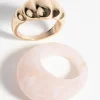 Brown Crescent Ring Set