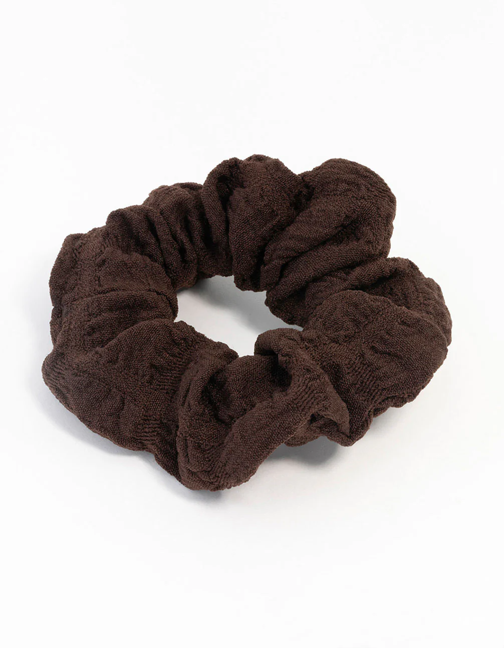 2783-brown-fabric-seersucker-scrunchie-1.webp Brown Fabric Seersucker Scrunchie