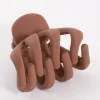 Brown Four Prong Mini Hair Claw Clip