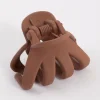 Brown Four Prong Mini Hair Claw Clip