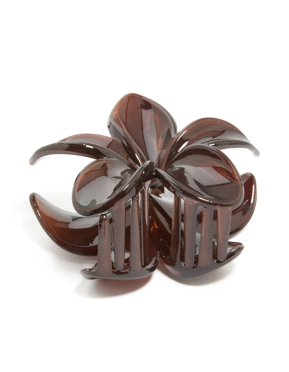 Brown Solid Claw Clip