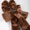 2806-brown-velvet-scarf-scrunchie-2.webp Brown Velvet Scarf Scrunchie