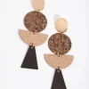 2809-brushed-gold-decorated-geometric-drop-earrings-1.webp Brushed Gold Decorated Geometric Drop Earrings