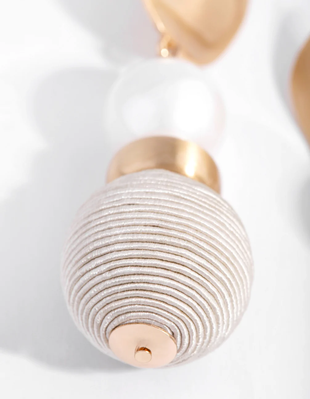 2811-brushed-gold-thread-wrapped-ball-drop-earrings-3.webp Brushed Gold Thread Wrapped Ball Drop Earrings