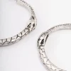 2812-brushed-silver-snake-textured-hoop-earrings-3.webp Brushed Silver Snake Textured Hoop Earrings