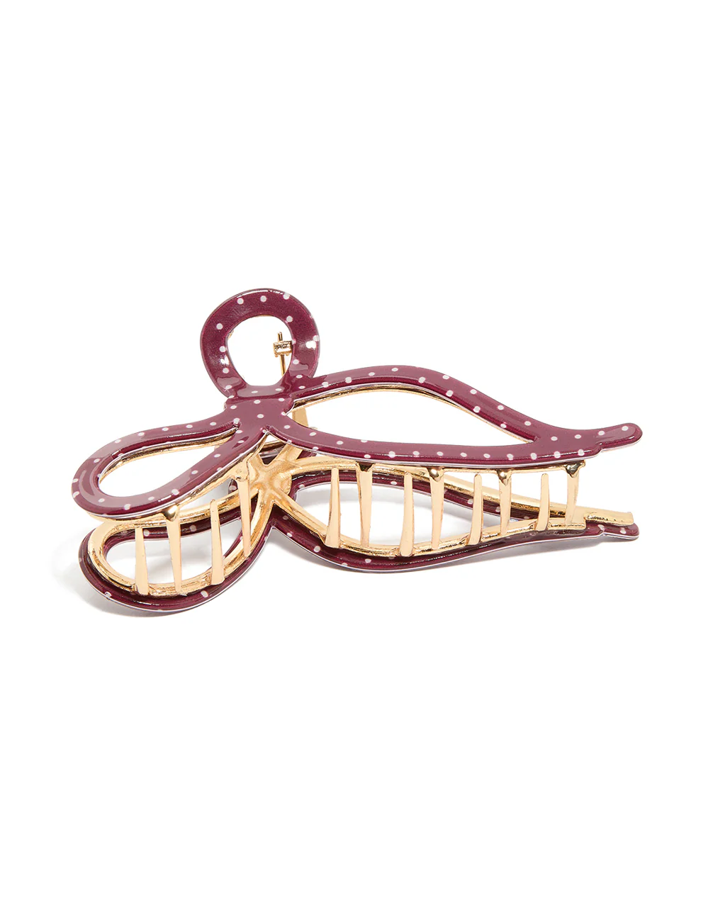 2819-burgundy-dotted-acrylic-bow-hair-claw-clip-1.webp Burgundy Dotted Acrylic Bow Hair Claw Clip