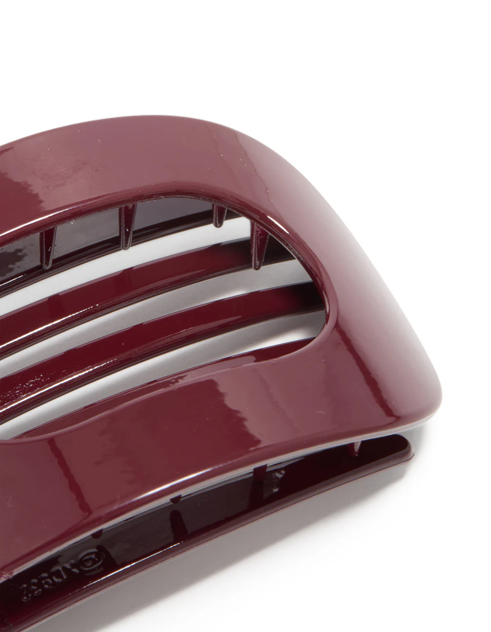 Burgundy Oval Hair Claw Clip