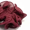 Burgundy Plisse Fabric Scrunchie