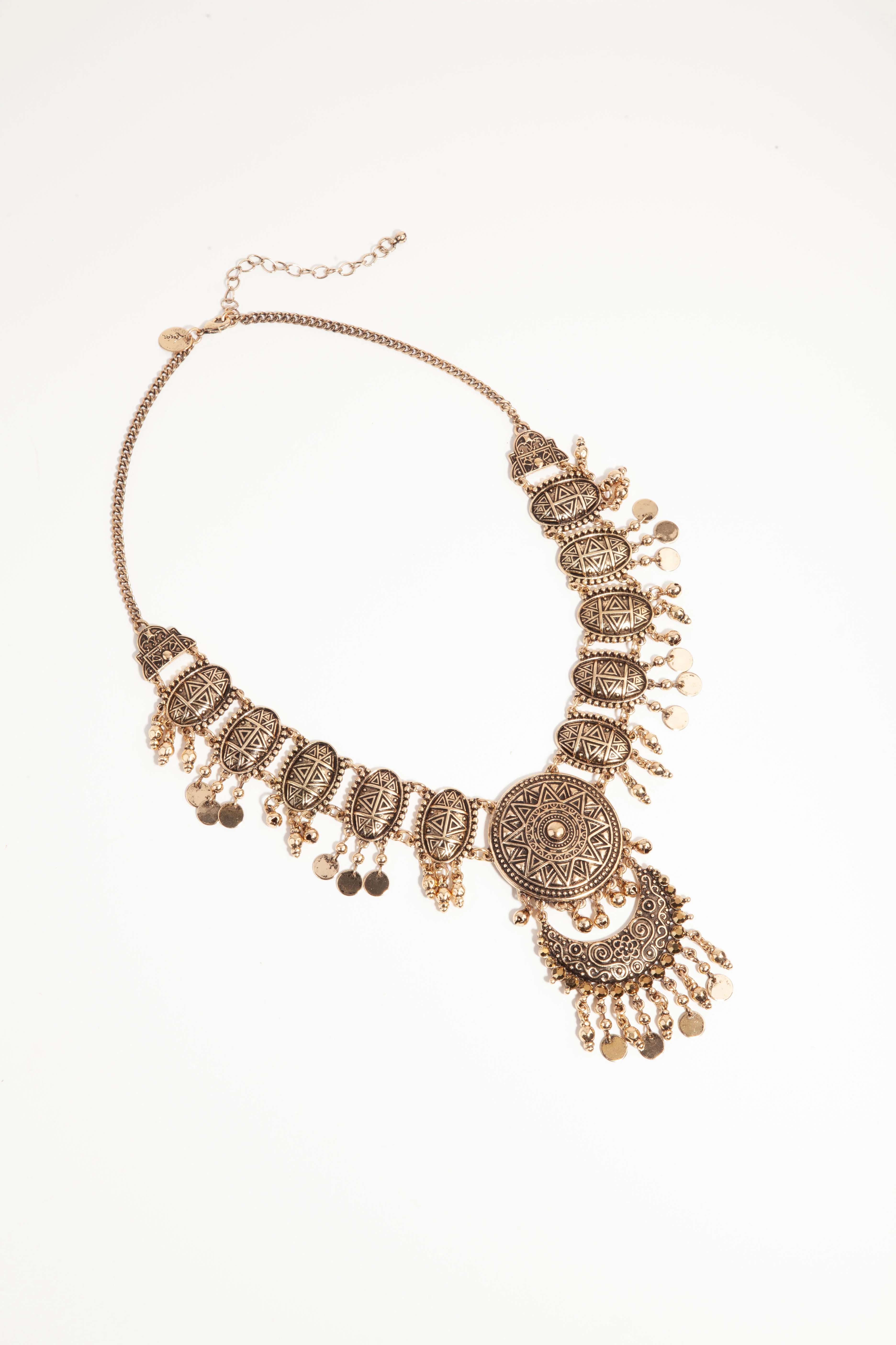 2826-burnished-gold-boho-bead-drop-necklace-2.webp Burnished Gold Boho Bead Drop Necklace
