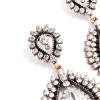 Burnished Gold Multi Stone Drop Earrings