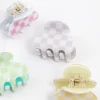 Checkered Mini Hair Claw Clips 4-Pack