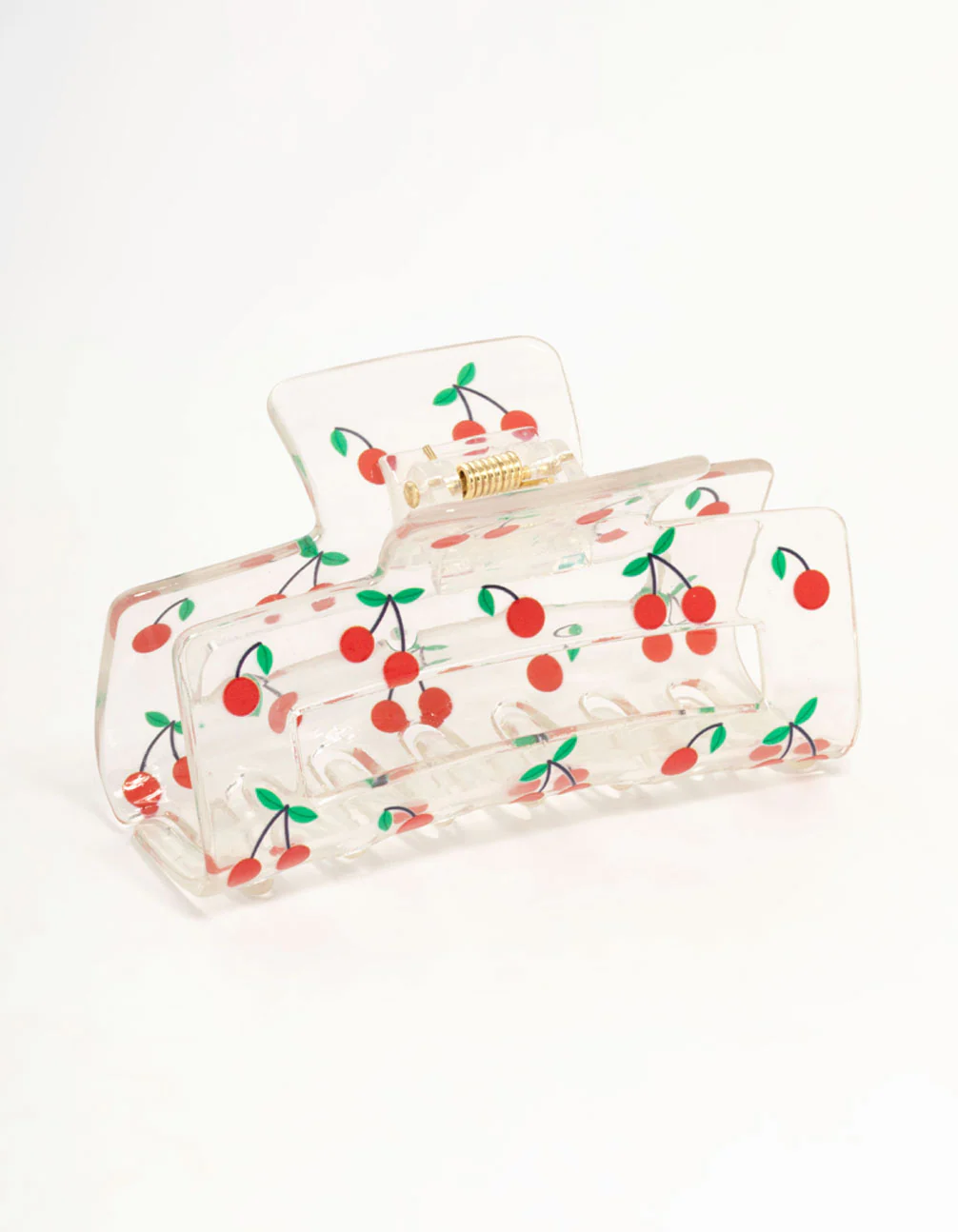 Cherry Rectangle Claw Clip