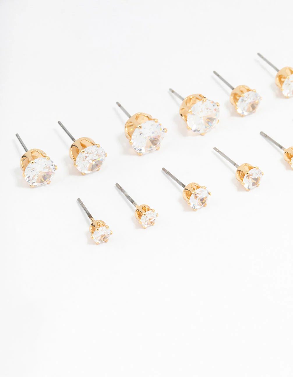 2855-classic-gold-round-cubic-zirconia-earrings-6-pack-2.webp Classic Gold Round Cubic Zirconia Earrings 6-Pack
