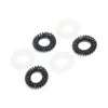 Clear & Black Spiral Stretchy Hair Ties 6-Pack