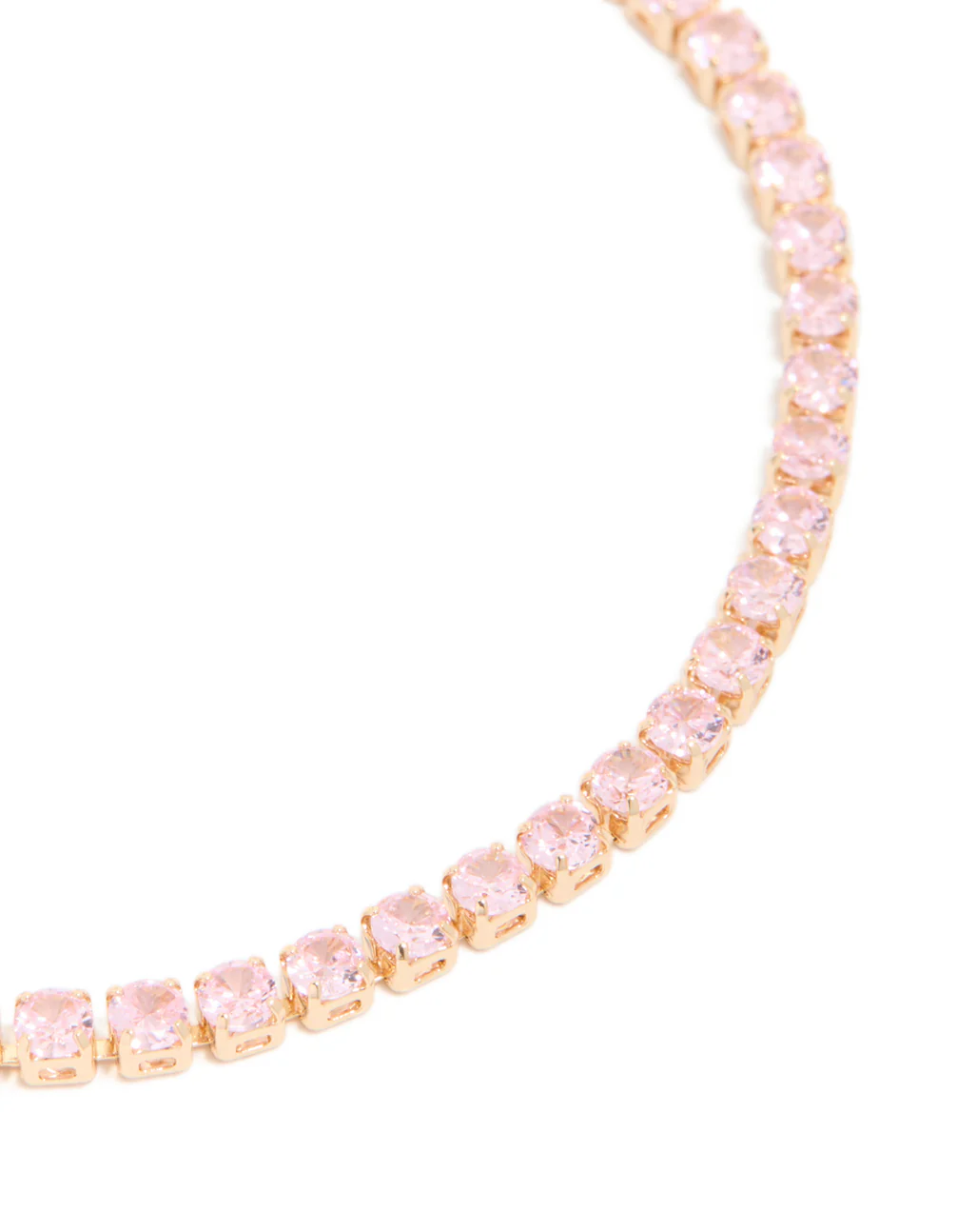 287-gold-pink-cubic-zirconia-dainty-tennis-bracelet-4.webp Gold Pink Cubic Zirconia Dainty Tennis Bracelet