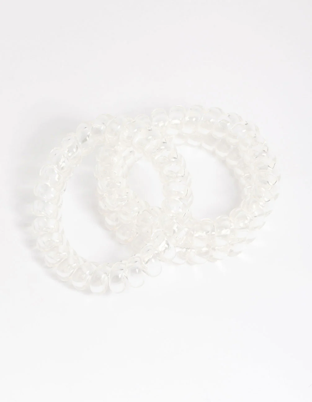 Clear Plastic Large Hair Spiral Pack