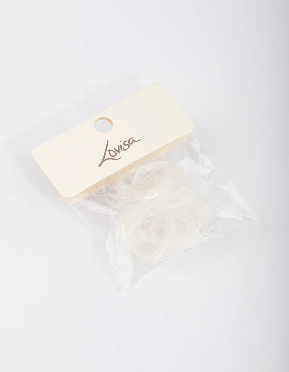 2874-clear-plastic-mini-hair-elastics-60pk-1.webp Clear Plastic Mini Hair Elastics 60pk