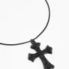 2879-coated-black-boxchain-large-diamante-cross-necklace-1.webp Coated Black Boxchain Large Diamante Cross Necklace