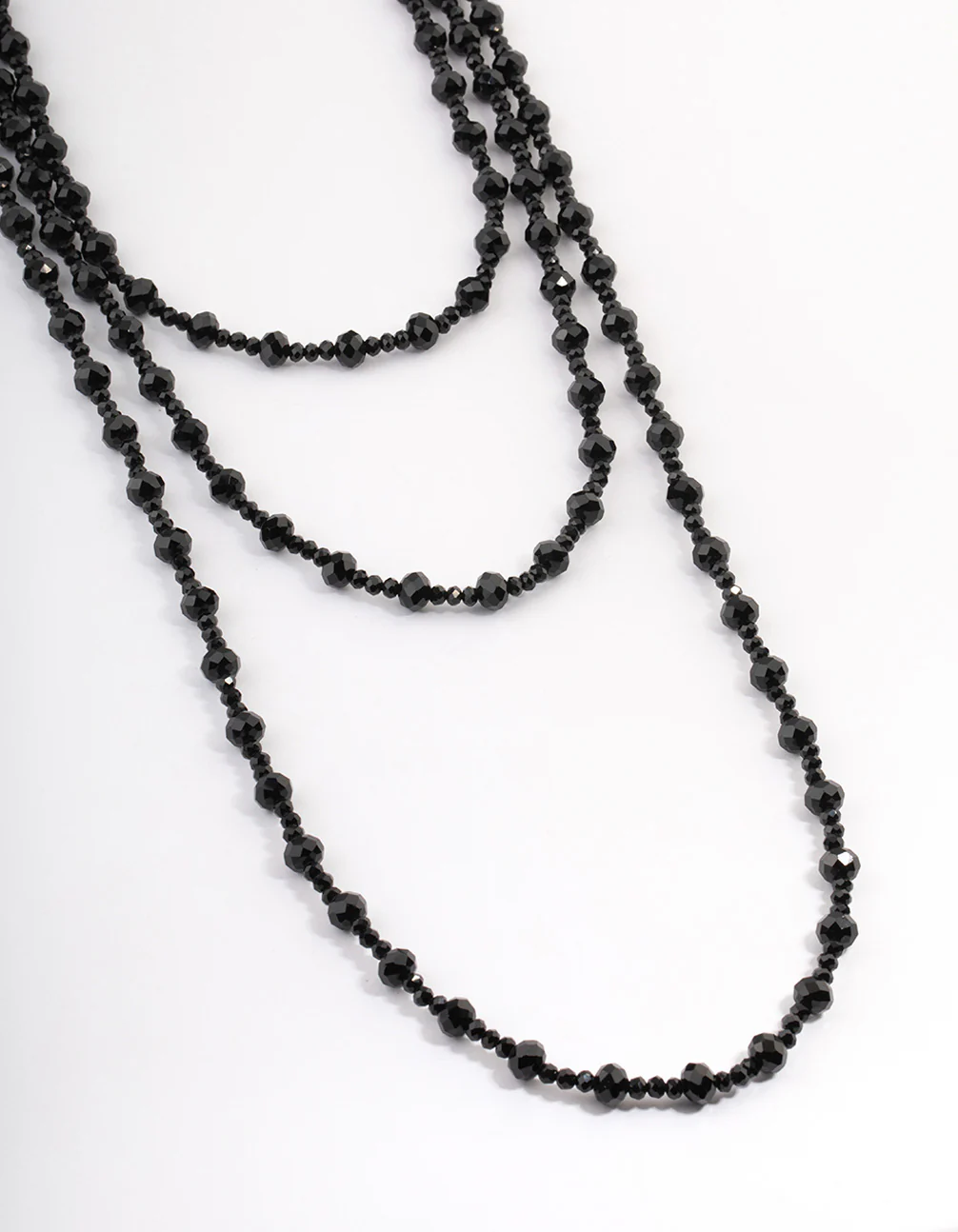 2889-coated-black-layered-bead-facet-necklace-1.webp Coated Black Layered Bead & Facet Necklace