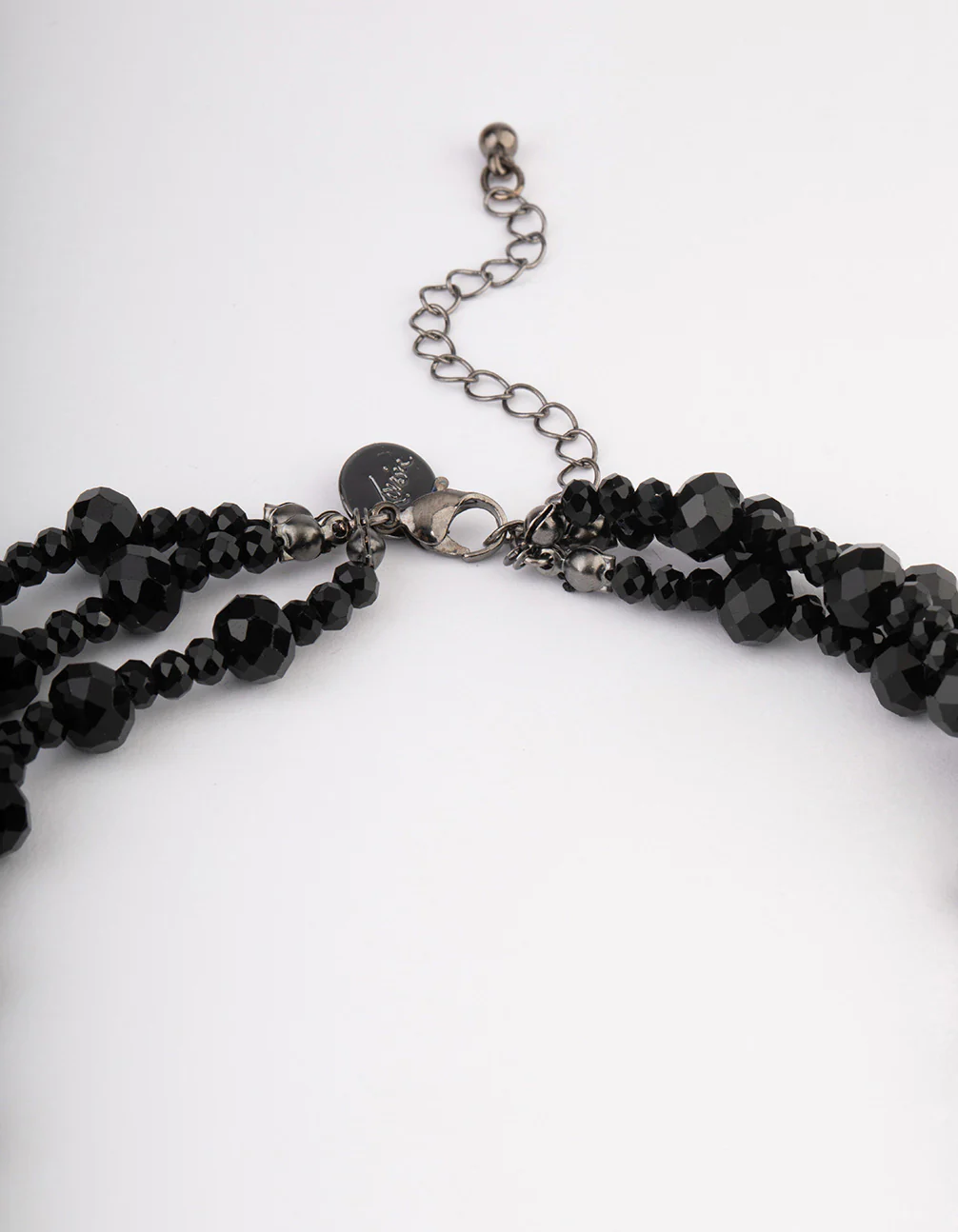 2889-coated-black-layered-bead-facet-necklace-3.webp Coated Black Layered Bead & Facet Necklace