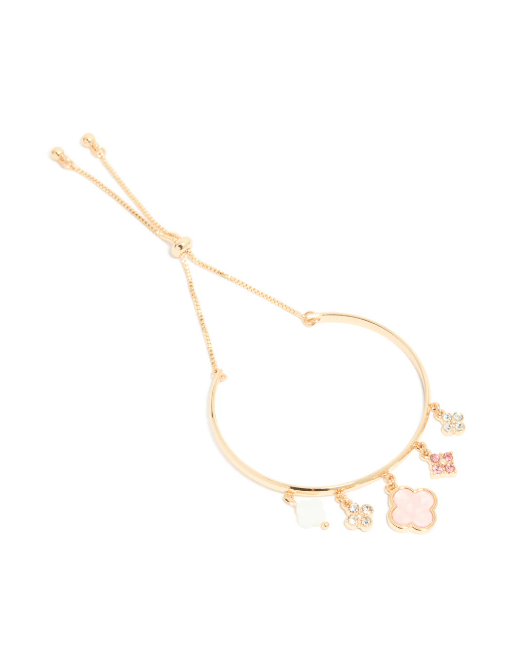 289-gold-pink-flowers-charm-toggle-bangle-2.webp Gold Pink Flowers Charm Toggle Bangle