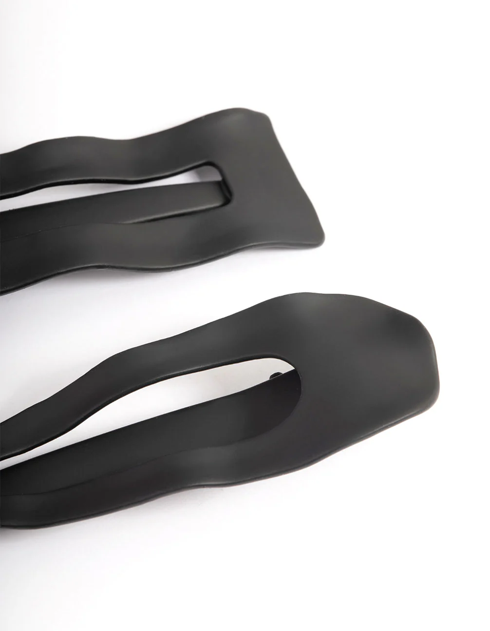 Coated Black Mixed Hair Clips Pack