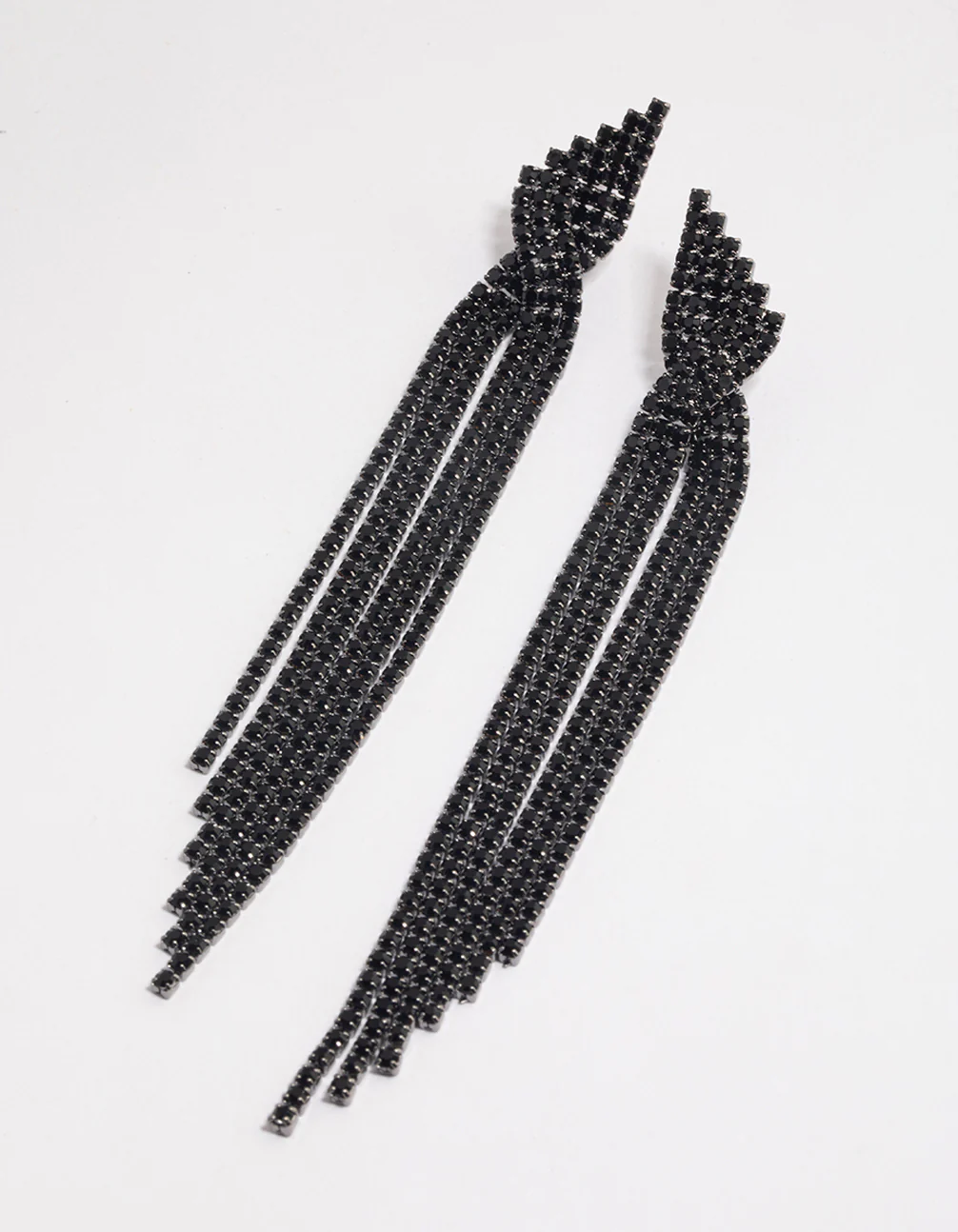 2898-coated-black-statement-strand-twist-drop-earrings-1.webp Coated Black Statement Strand Twist Drop Earrings